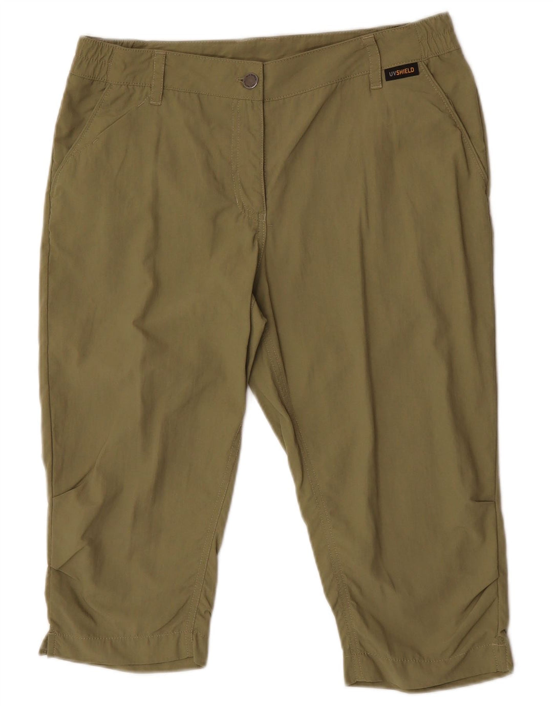 Bermude Jack Wolfskin pentru femei UK 10 Small W32 Kaki Poliamidă