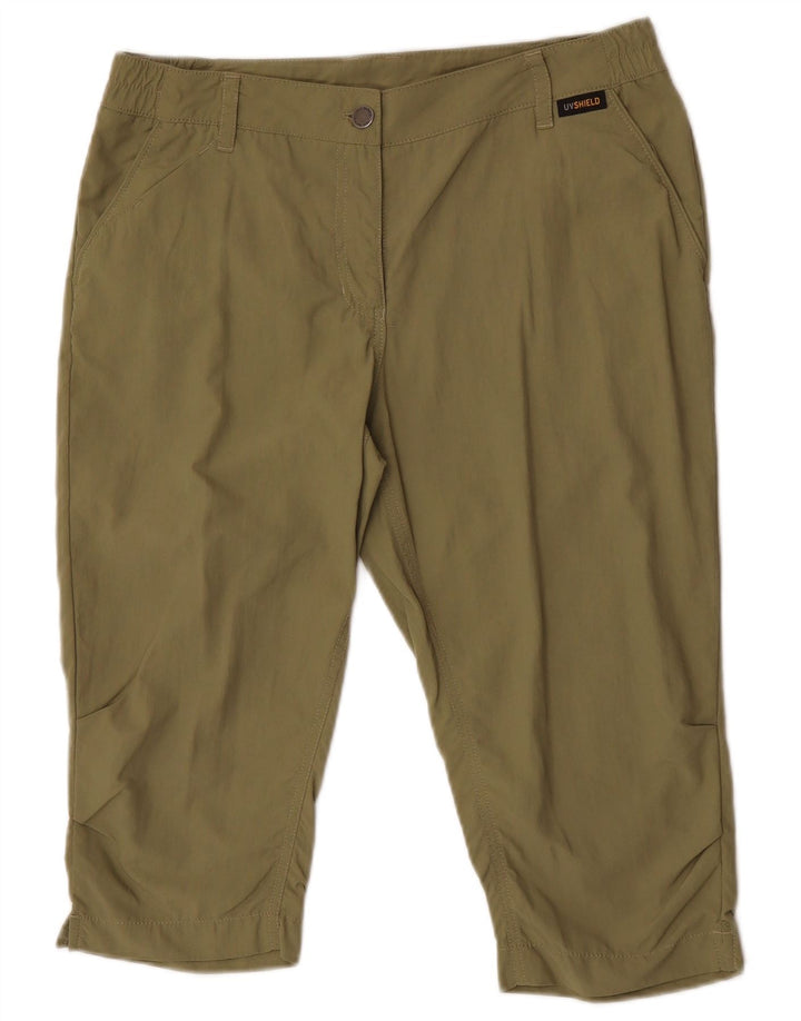 Bermude Jack Wolfskin pentru femei UK 10 Small W32 Kaki Poliamidă