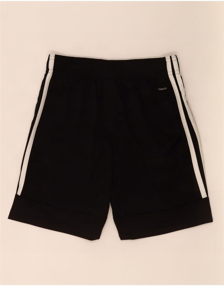 Pantaloni scurți sport Adidas Climalite pentru băieți 10-11 ani poliester negru