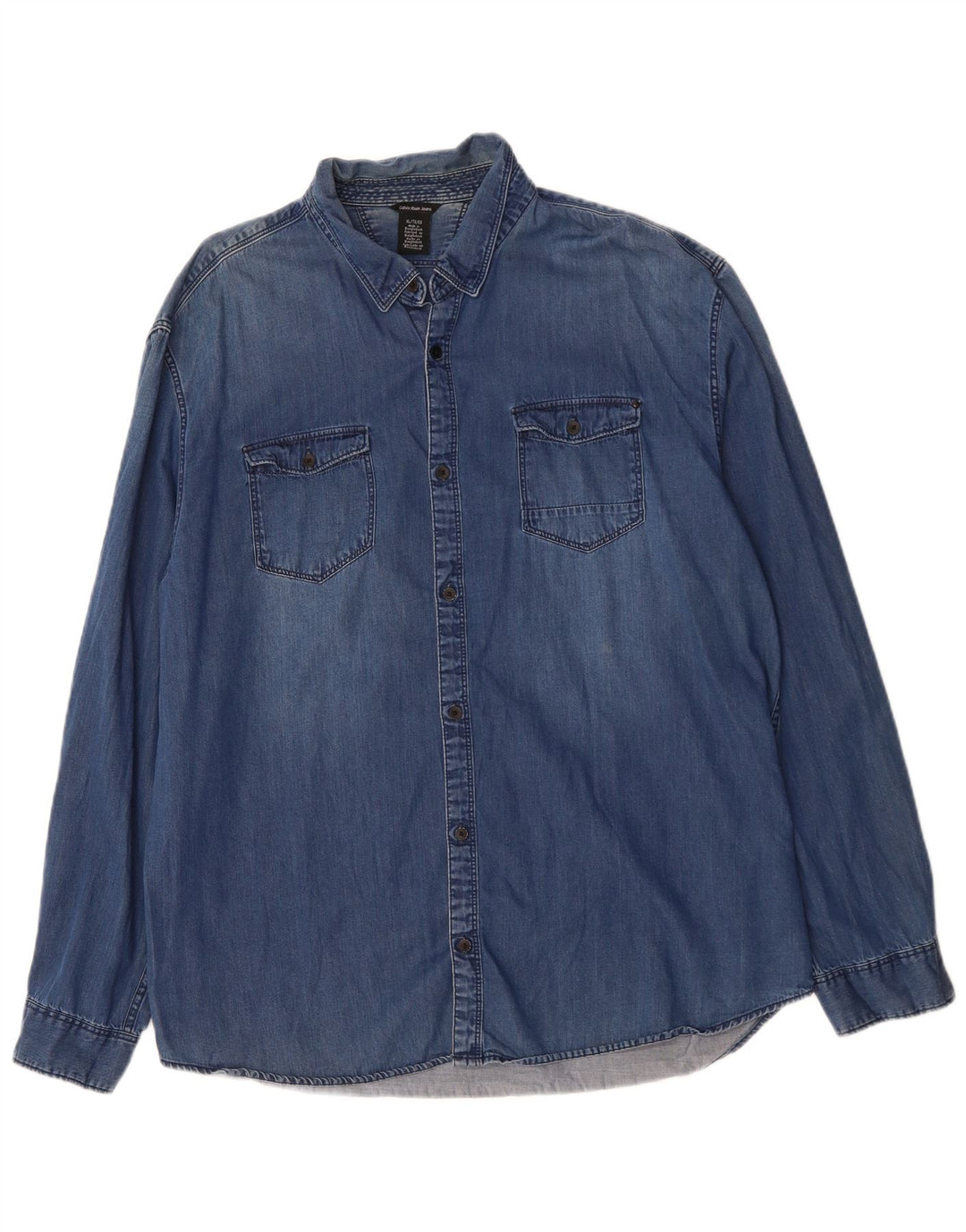 Cămașă de blugi pentru bărbați CALVIN KLEIN JEANS XL Bumbac albastru