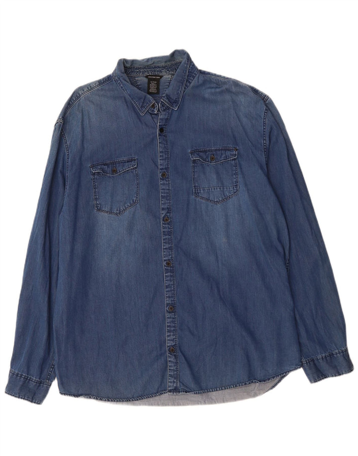 Cămașă de blugi pentru bărbați CALVIN KLEIN JEANS XL Bumbac albastru