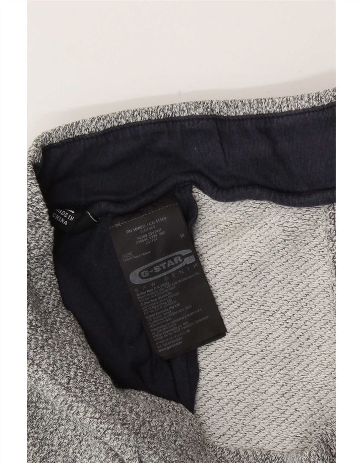Pantaloni de trening G-Star pentru bărbați, bumbac cu pete, gri mediu