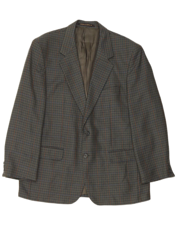 Jachetă pentru bărbați Marks & Spencer, cu 2 nasturi, UK 44 XL, verde, picior de gală