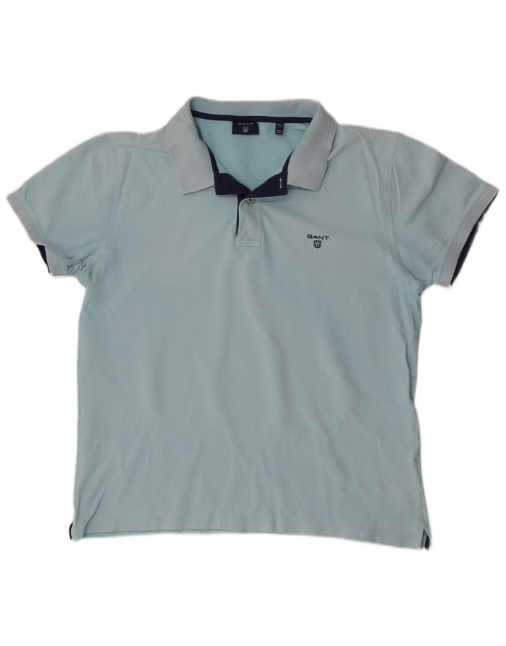 Tricou polo pentru bărbați Gant XL, bumbac albastru