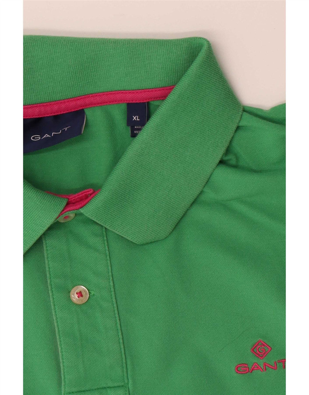 Tricou polo pentru bărbați Gant, bumbac verde XL