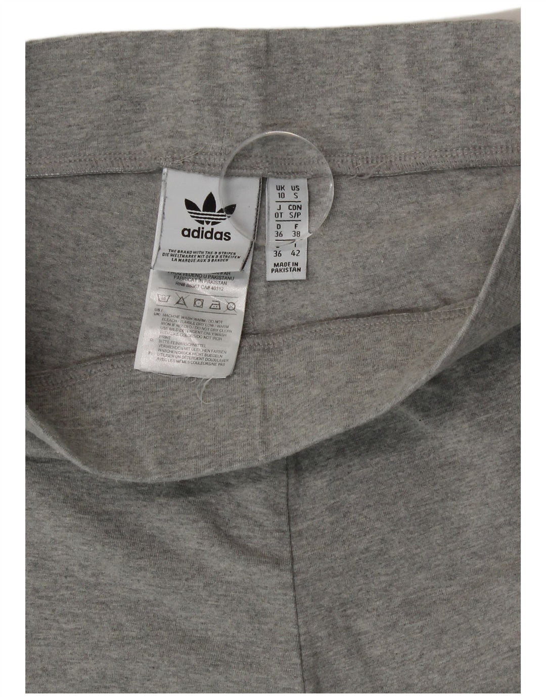 Leggings pentru femei Adidas UK 10, bumbac gri mic