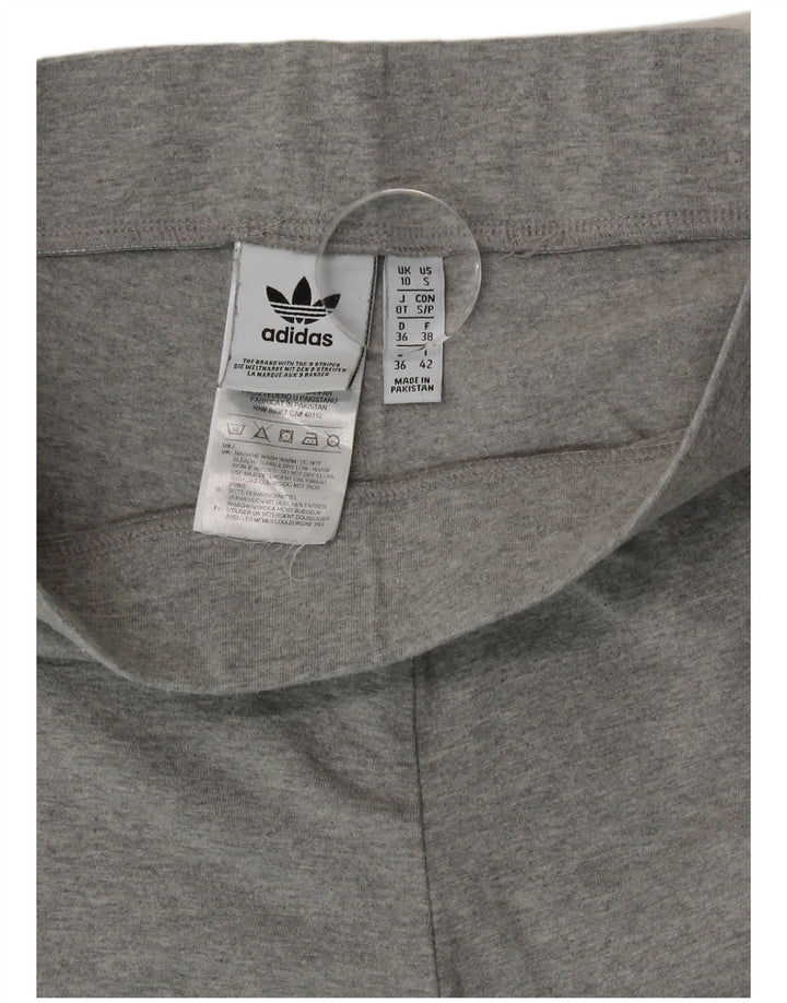 Leggings pentru femei Adidas UK 10, bumbac gri mic