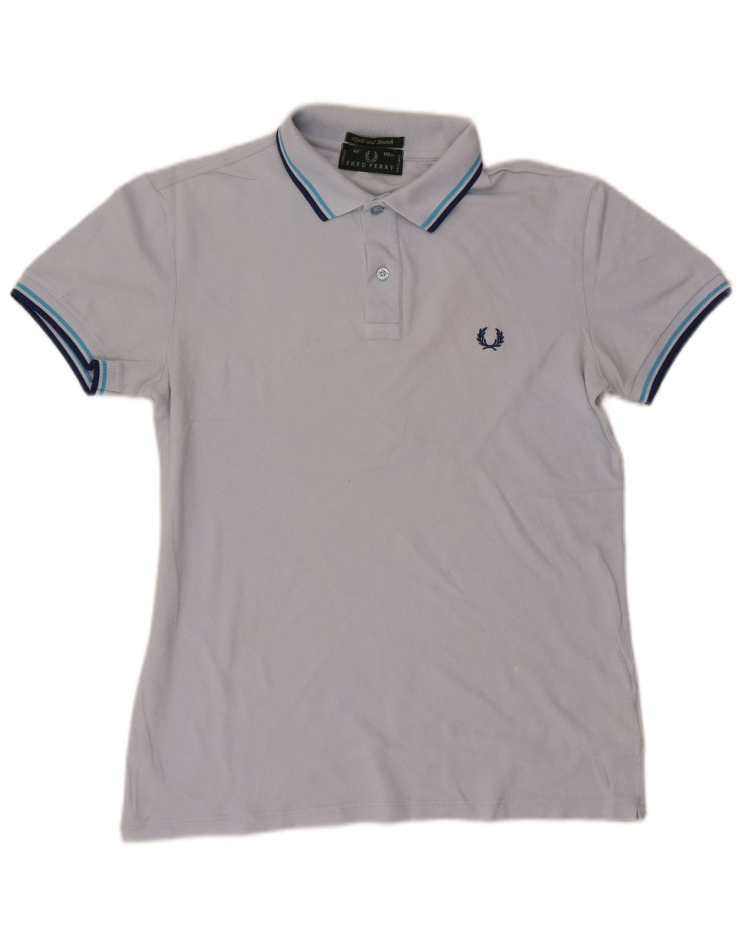 Cămașă polo Fred Perry pentru bărbați, bumbac cu dungi albastre medii