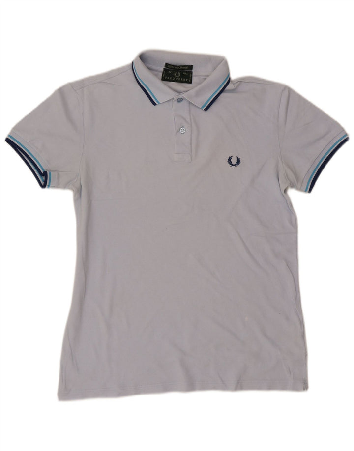 Cămașă polo Fred Perry pentru bărbați, bumbac cu dungi albastre medii
