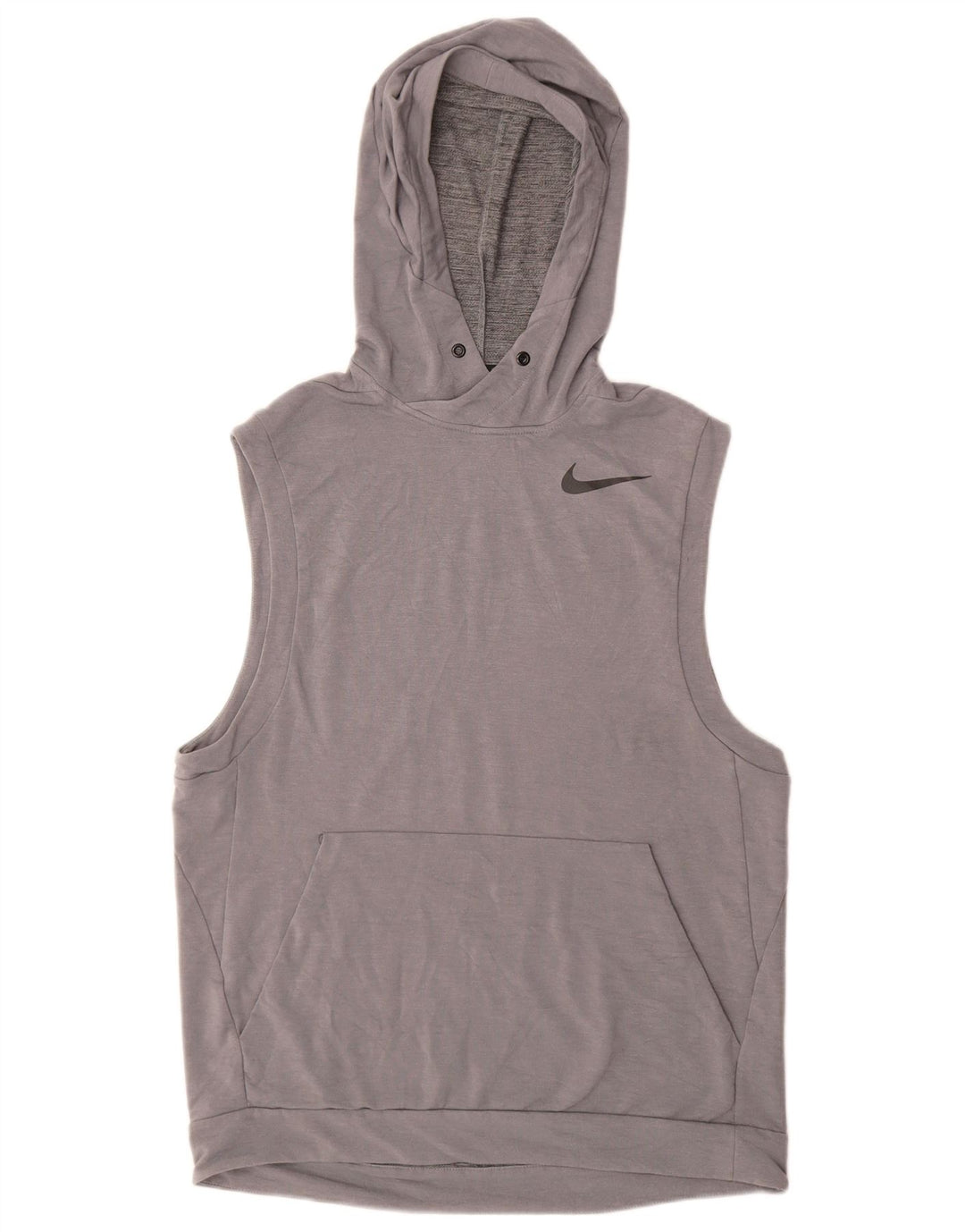 Pulover NIKE pentru bărbați Dri Fit, fără mâneci, poliester, gri mediu