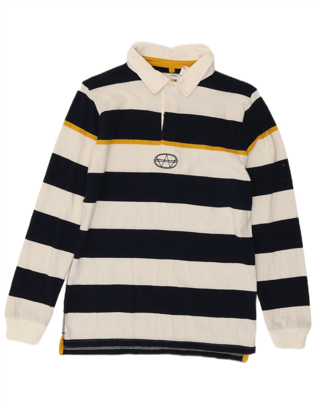 Tricou polo de rugby Marks & Spencer pentru băieți 12-13 ani bleumarin cu dungi