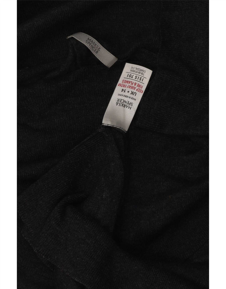 Marks & Spencer Pulover cu gât rulat pentru femei UK 14 Poliamidă mare, gri