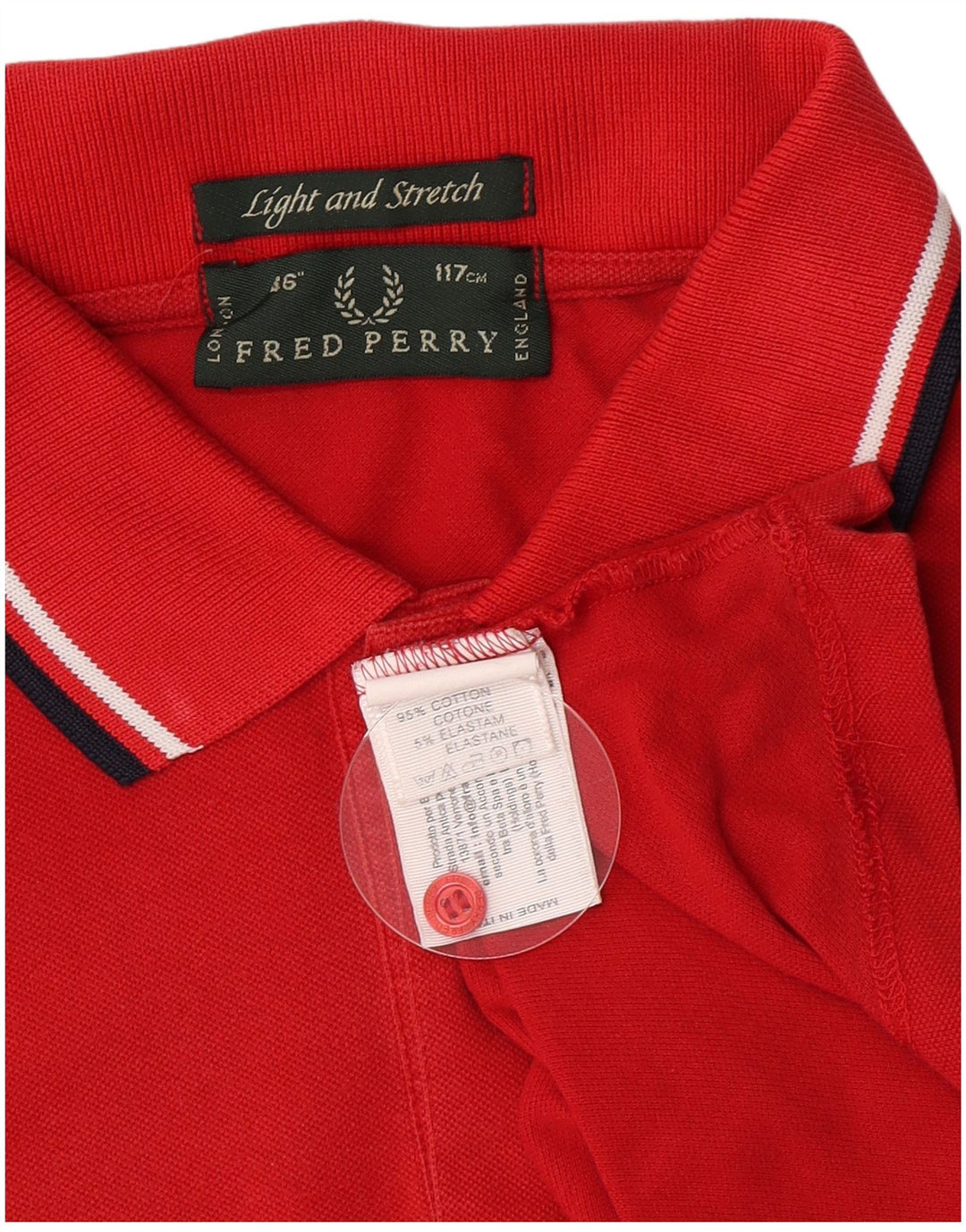 Cămașă polo pentru bărbați Fred Perry, ușor și elastic, bumbac roșu mediu
