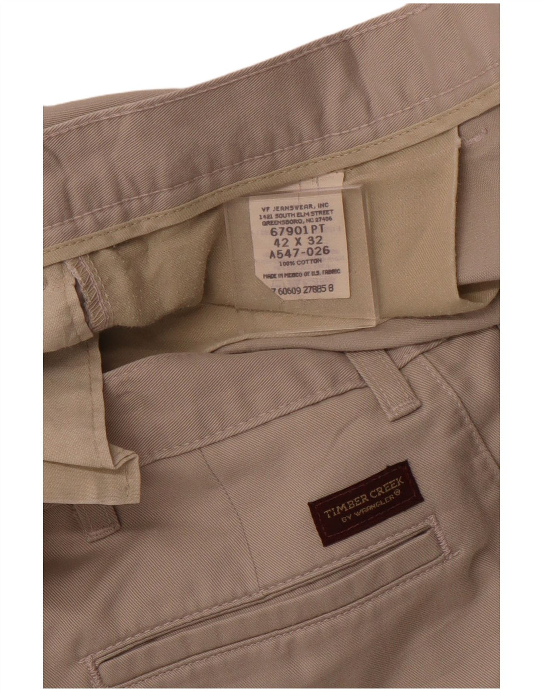 WRANGLER Pantaloni chino pentru bărbați Timber Creek Pegged W42 L32, bumbac bej