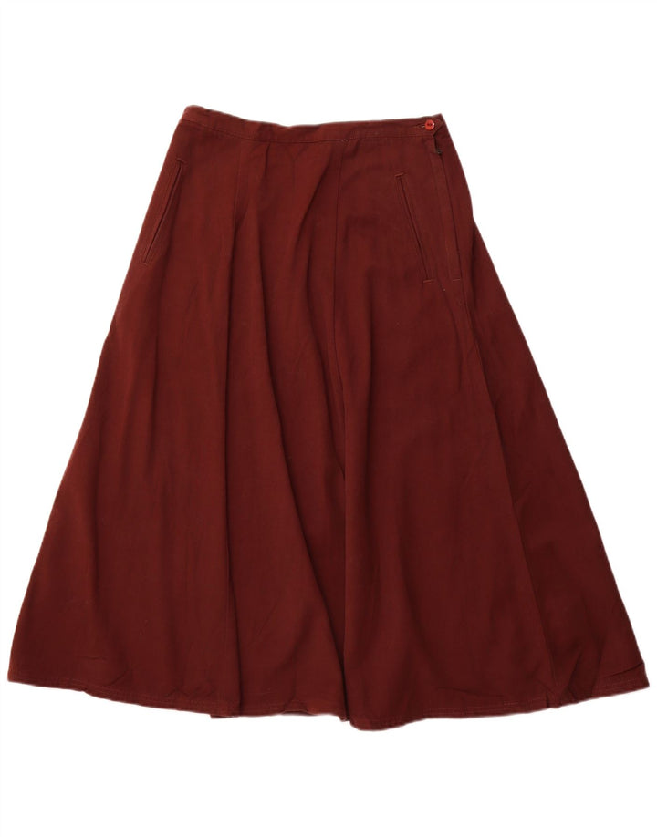 EDDIE BAUER Fusta în formă de A pentru femei, mică, talie înaltă, US 12, mare, W28, maro