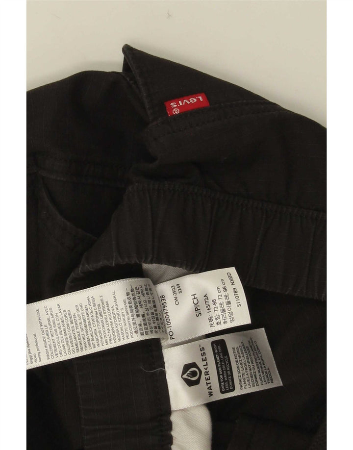 Pantaloni cargo dritti pentru bărbați Levi's, mic W28 L30, bumbac negru