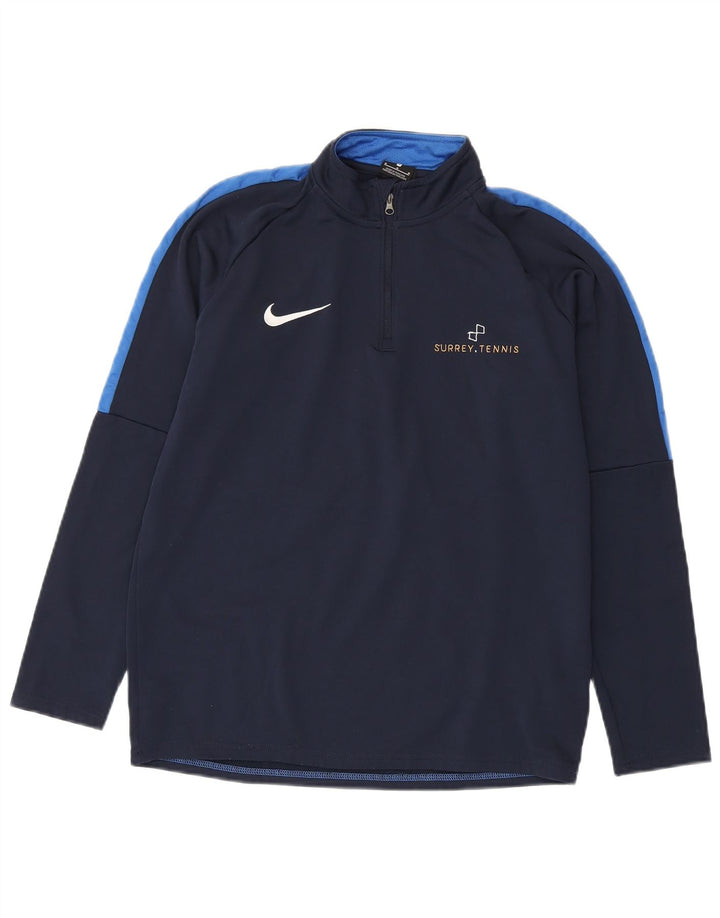 Top de trening Nike Dri Fit Graphic Pulover pentru bărbați, mediu bleumarin
