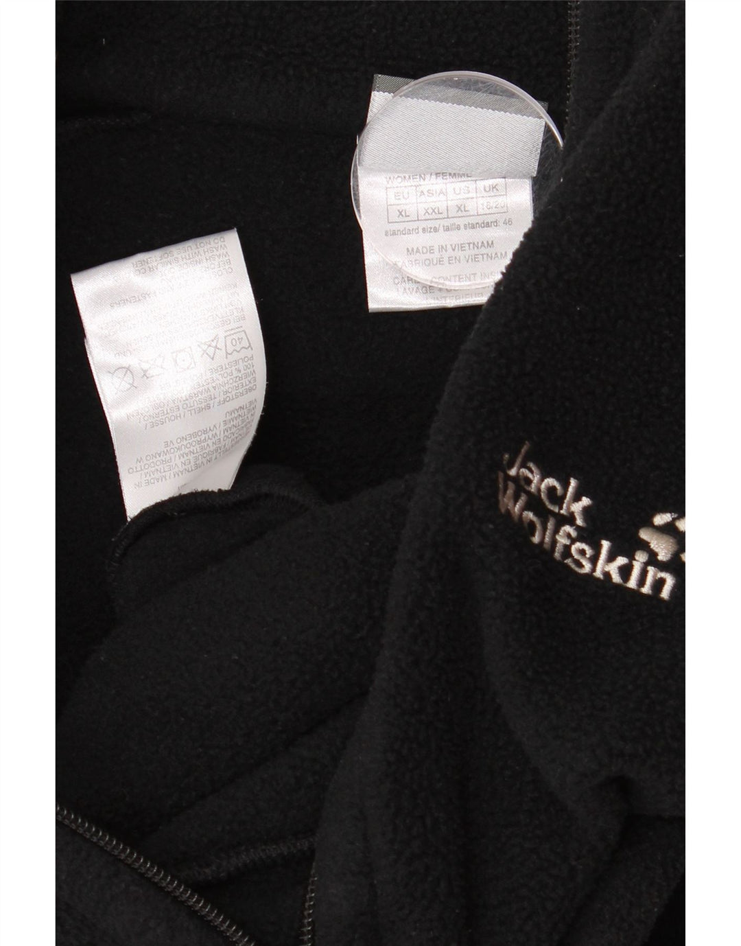 Gilet Jack Wolfskin pentru femei, UK 18/20 XL, poliester negru