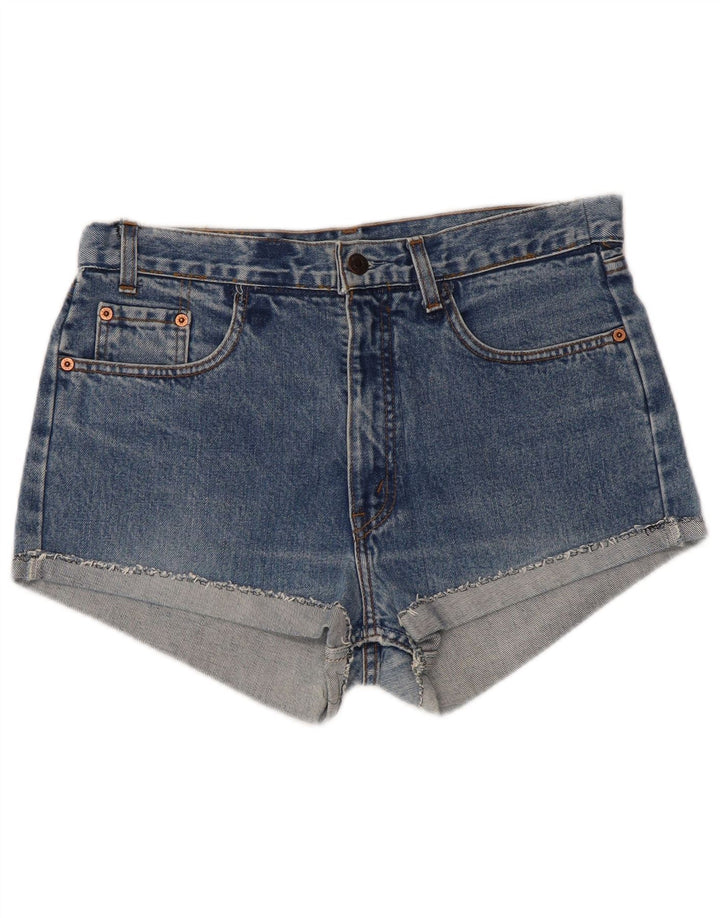 Pantaloni scurți din blugi pentru femei LEVI'S W32, bumbac albastru mare