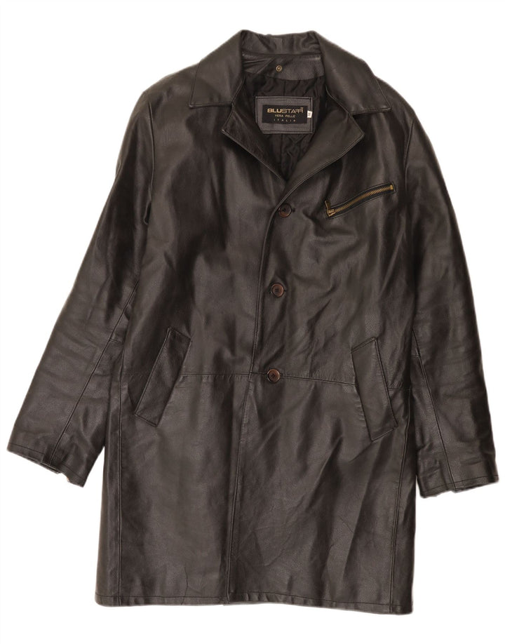 Palton din piele pentru bărbați Blustaff UK 38 Piele neagră medie