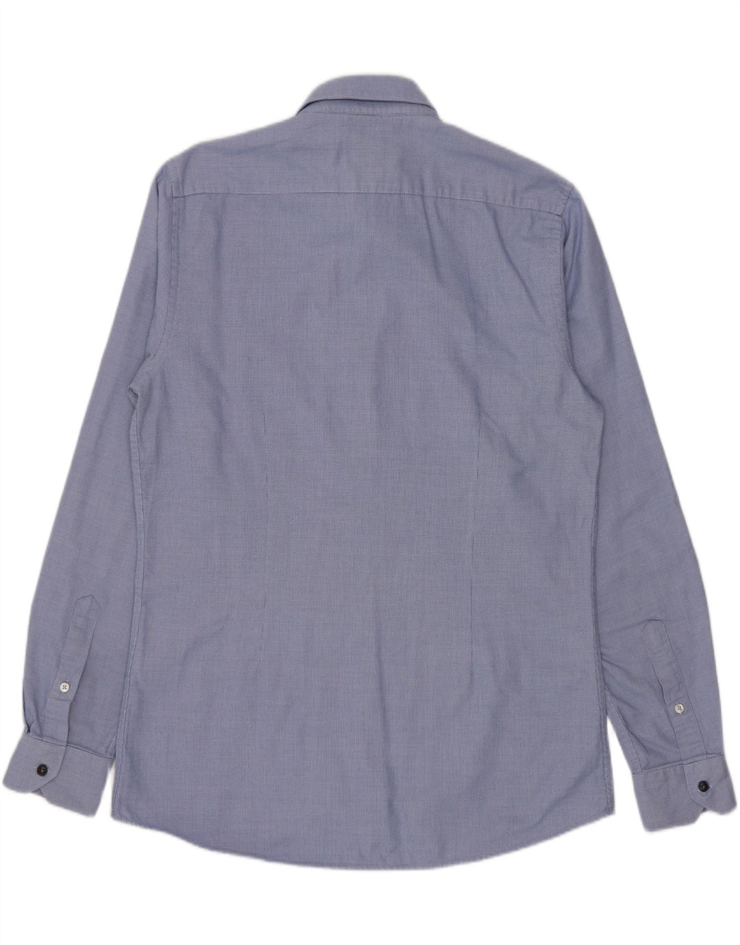 Cămașă ZARA Bărbați Slim Fit Bumbac Albastru Mediu
