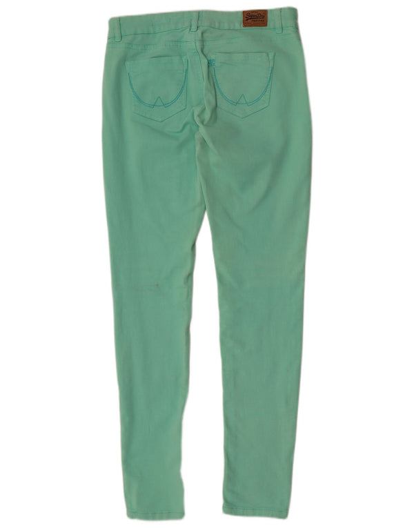 Pantaloni casual super skinny Superdry pentru femei W30 L32 verde