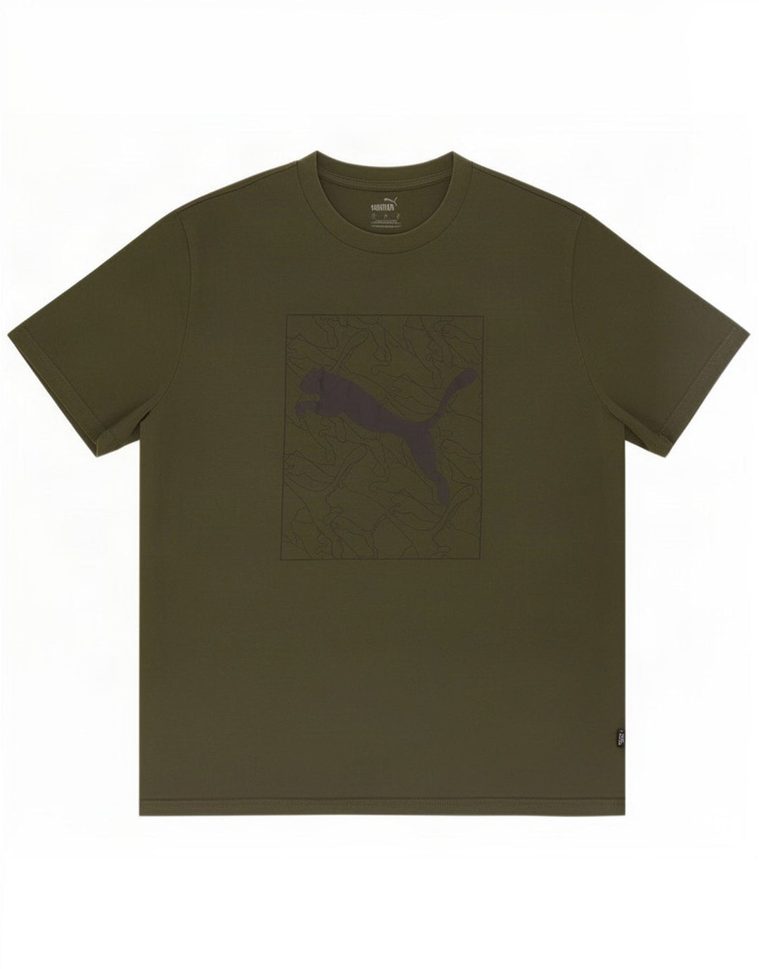 Tricou grafic Puma pentru bărbați Top Large Kaki