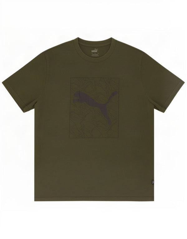 Tricou grafic Puma pentru bărbați Top Large Kaki