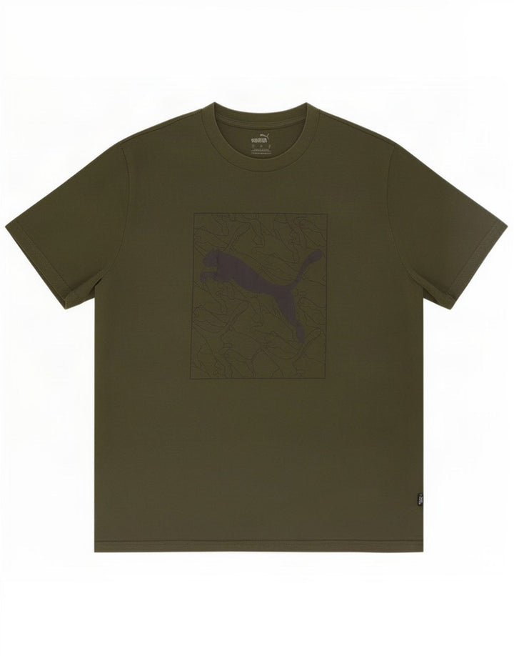 Tricou grafic Puma pentru bărbați Top Large Kaki