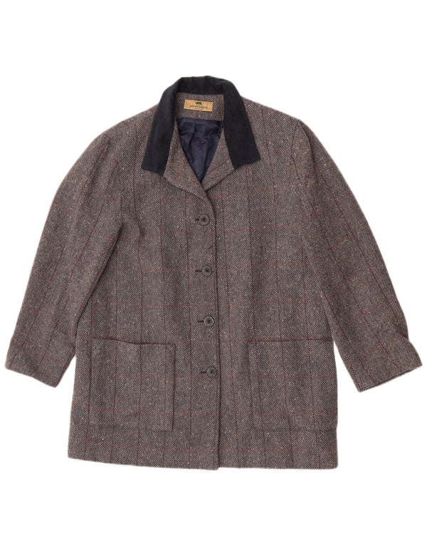 Pardesiu Henry White pentru femei UK 16, mare, gri din lână de miel