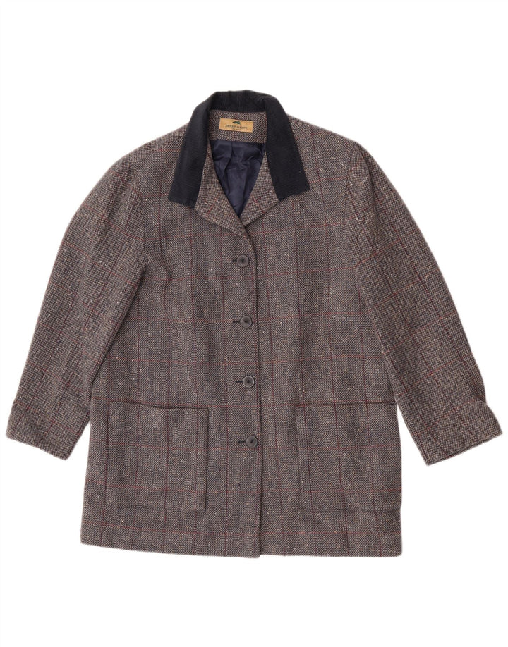 Pardesiu Henry White pentru femei UK 16, mare, gri din lână de miel