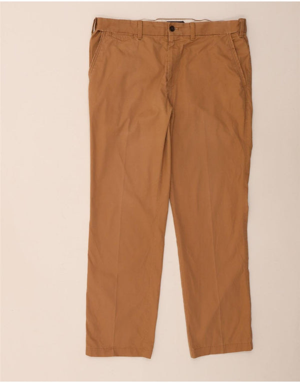 Pantaloni chino drepți pentru bărbați Marks & Spencer Blue Harbour W36 L31 maro