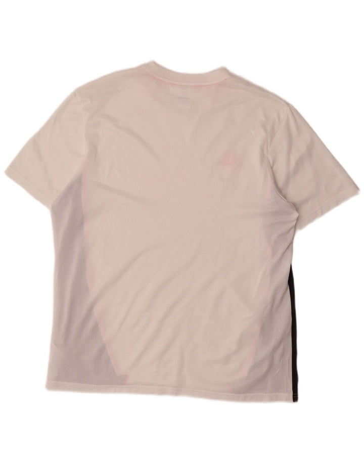 Tricou grafic Adidas pentru bărbați Top mare, alb, poliester color bloc