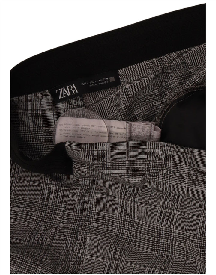 Pantaloni de costum drepți pentru femei Zara L32 L28 Gri poliester