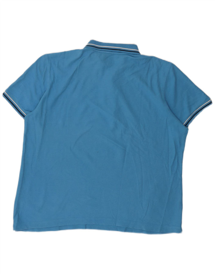 Tricou polo pentru bărbați Lotto 2XL, bumbac albastru