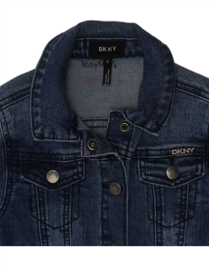 DKNY Girls Denim Jacket 4-5 Years Blue Cotton Vintage Dkny and Second-Hand Dkny from Messina Hembry 