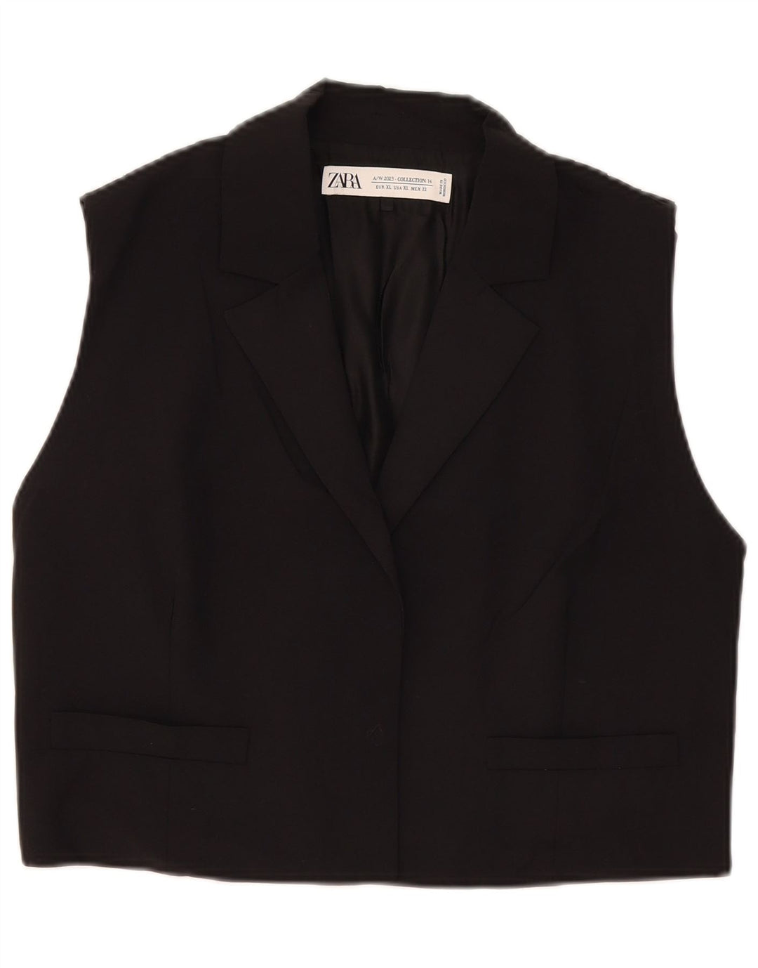 Vestă pentru femei Zara UK 18 XL, viscoză neagră
