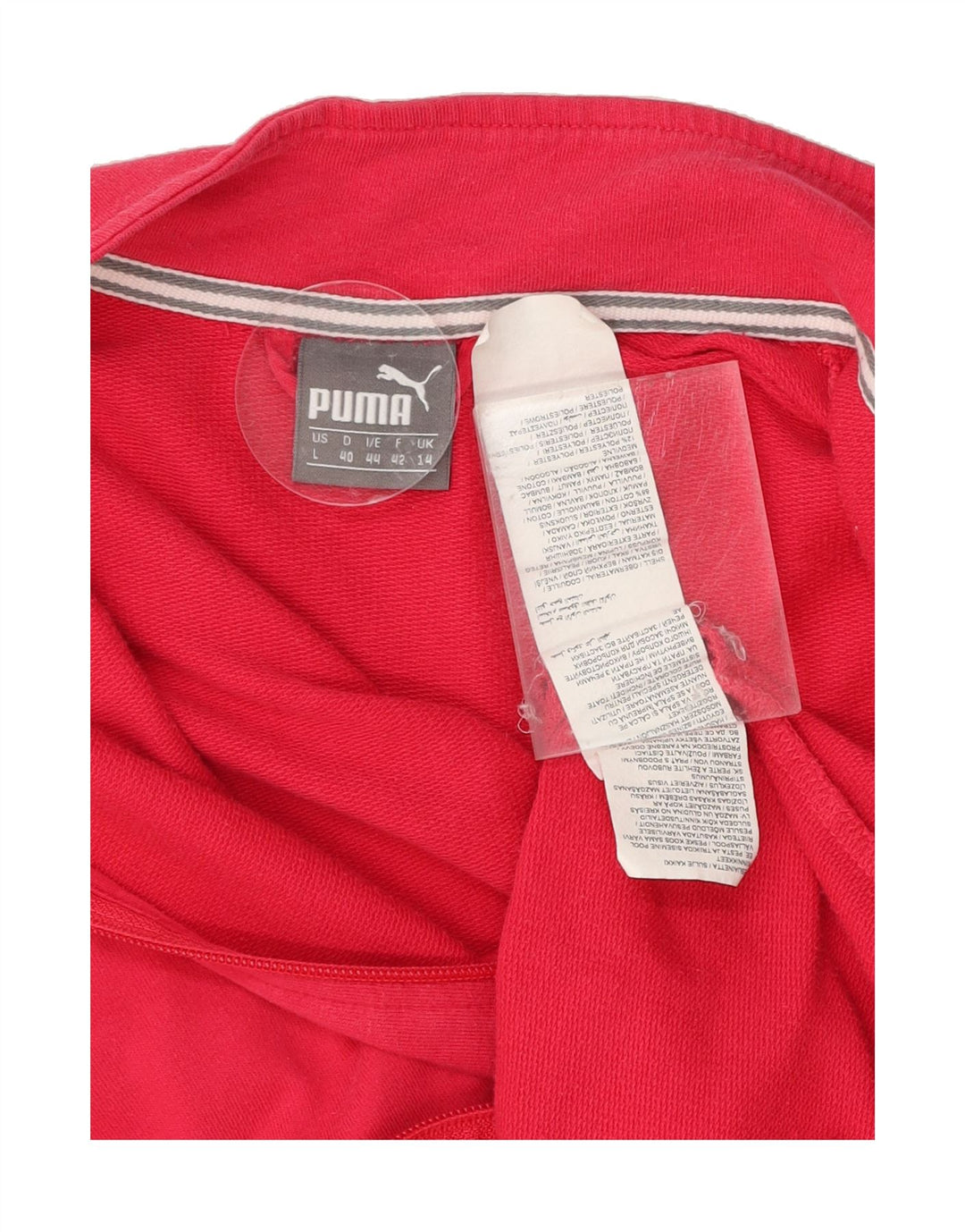 PUMA Womens Tracksuit Top Jacket UK 14 Large Pink Cotton Vintage Puma and Second-Hand Puma from Messina Hembry 