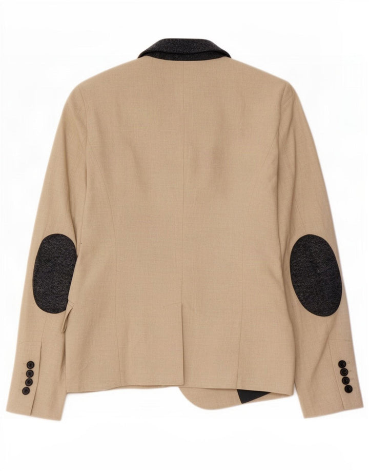Blazer pentru femei Zara, cu 1 nasture, UK 12 Bej mediu