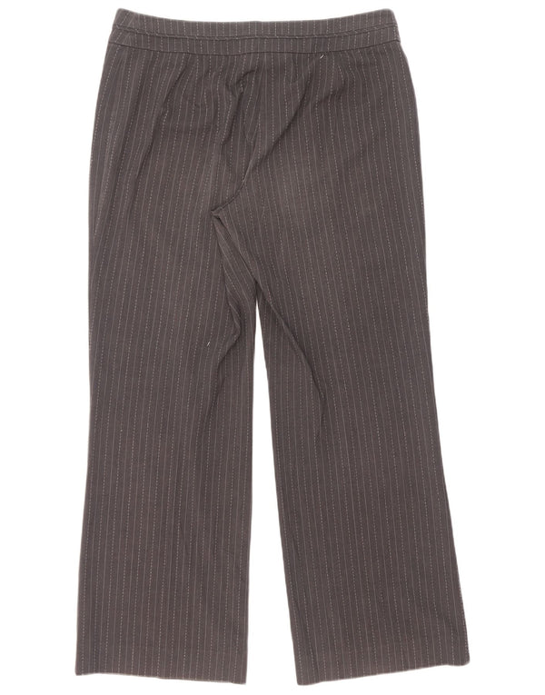 Pantaloni casual pentru femei Marks & Spencer UK 14 Large W32 L30 Gri Pinstripe