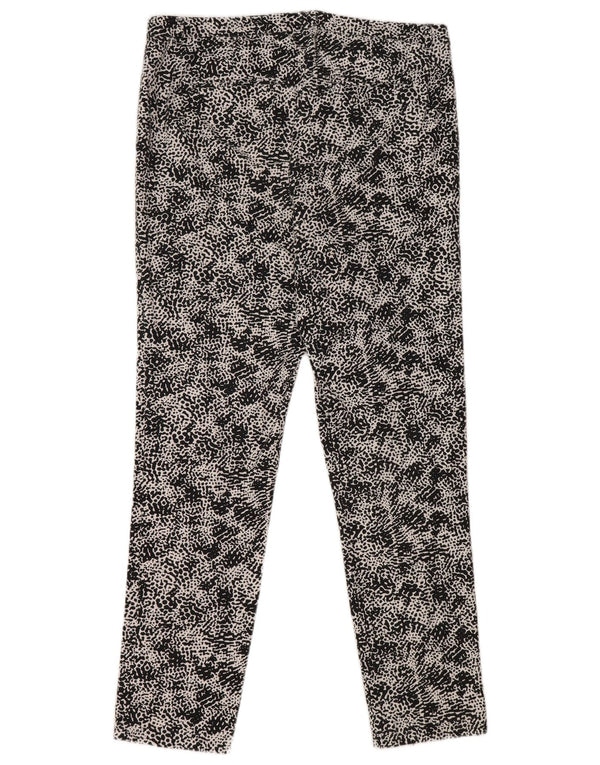 Pantaloni chino pentru femei Reiss UK 12 Medium W32 L29 Black Animal Print