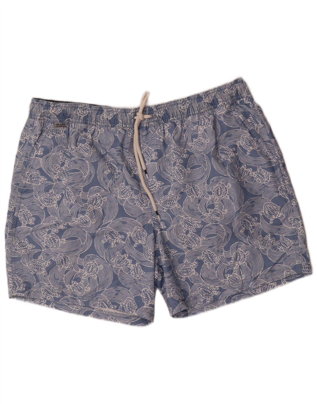 Pantaloni scurți de înot pentru bărbați Marks & Spencer, cu model abstract, XL, poliester albastru