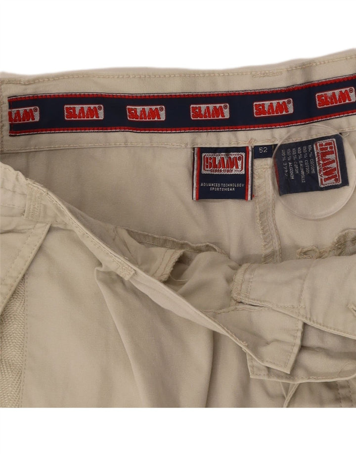 Pantaloni scurți cargo SLAM pentru bărbați IT 52 XL W38 bumbac bej