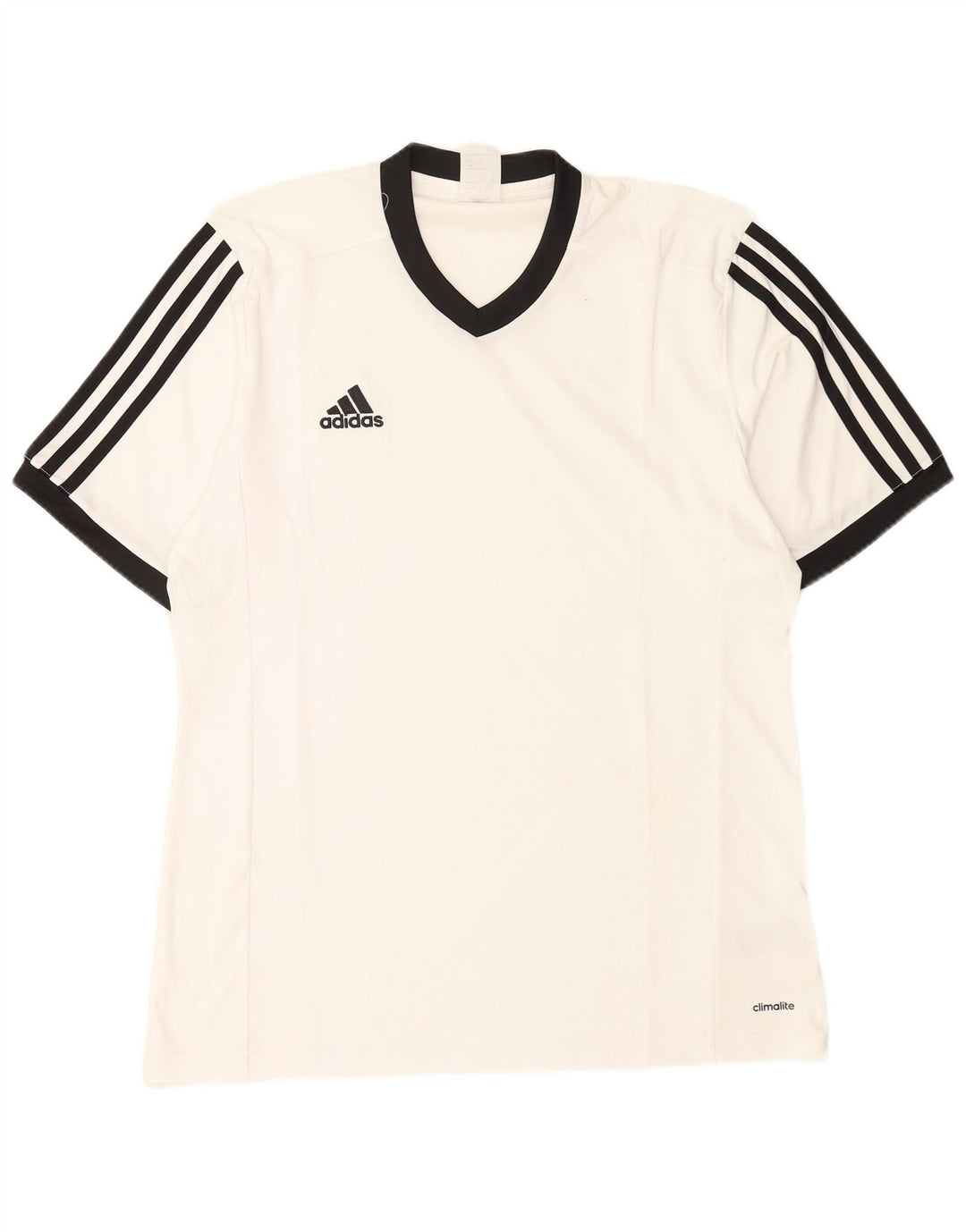 Tricou Adidas Climalite pentru bărbați Top mare din poliester alb