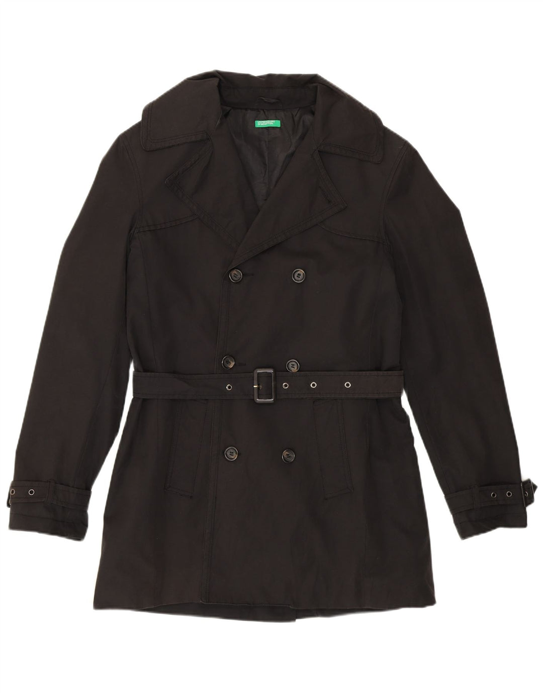 Trench pentru bărbați Benetton IT 46 Large Black