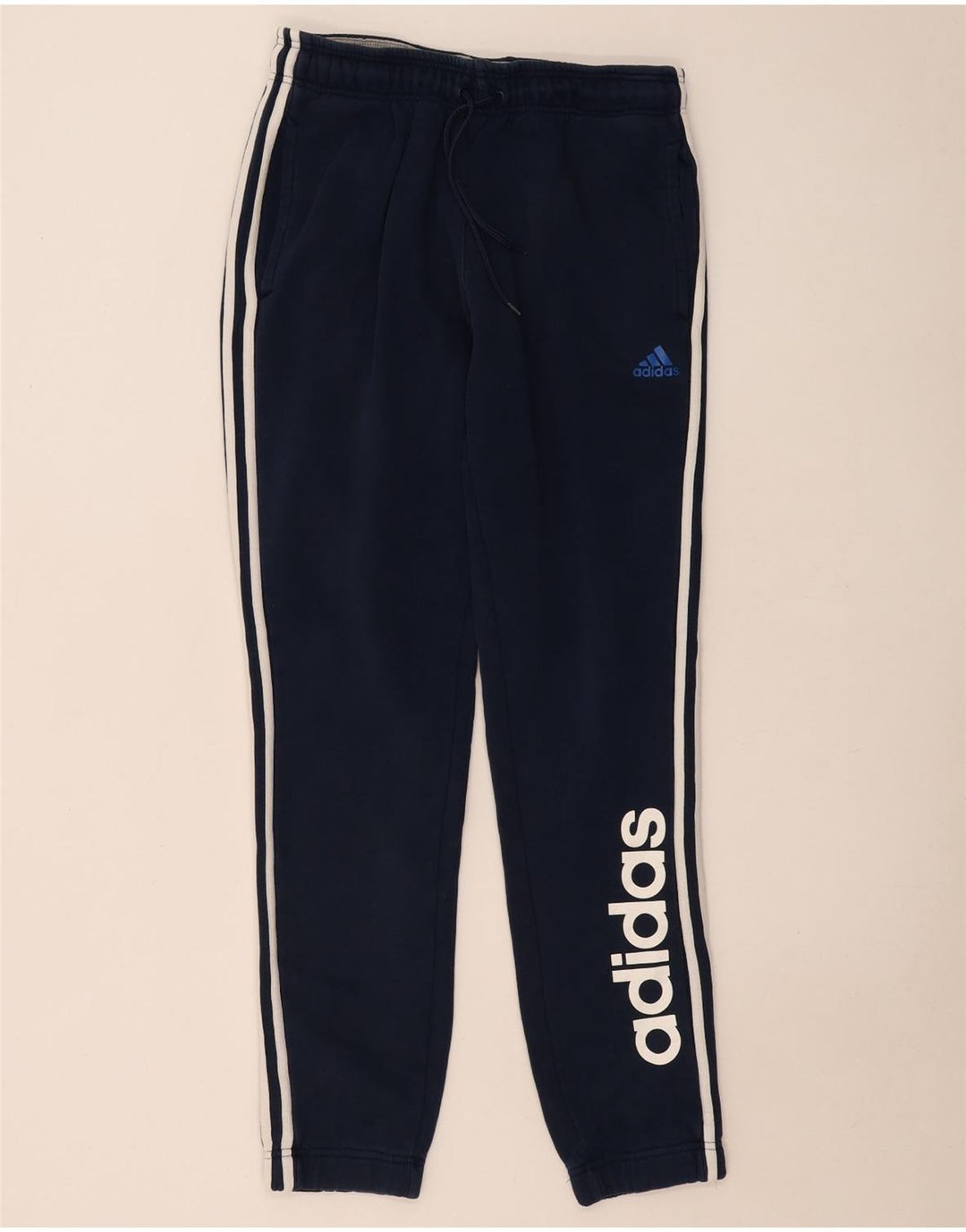 Pantaloni de trening cu grafic pentru femei Adidas Pantaloni de jogging UK 14 Medium Bleumarin