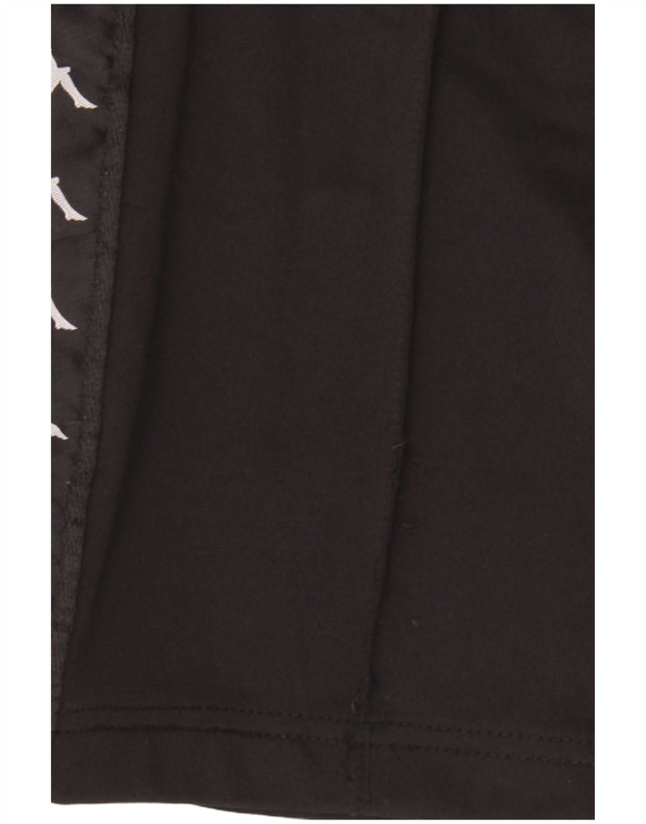 Pantaloni de trening cu grafică pentru bărbați Kappa, poliester mediu negru