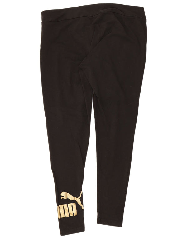 Leggings grafic Puma pentru femei UK 18 XL bumbac negru