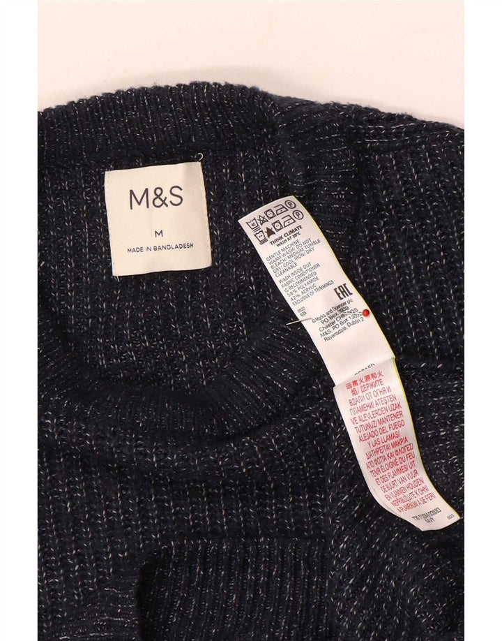 Pulover Marks & Spencer pentru bărbați, cu gât roșu, mijlociu, albastru marin pătat