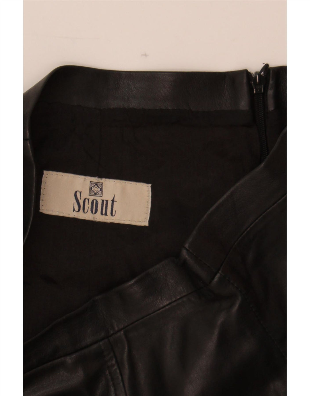 SCOUT Womens Leather Skirt W26 Small  Black Vintage Scout and Second-Hand Scout from Messina Hembry 